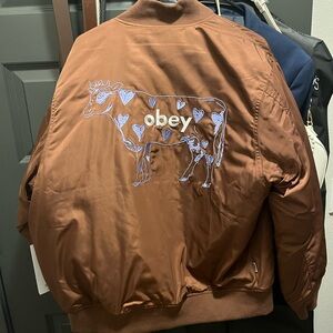 Obey brown winter jacket